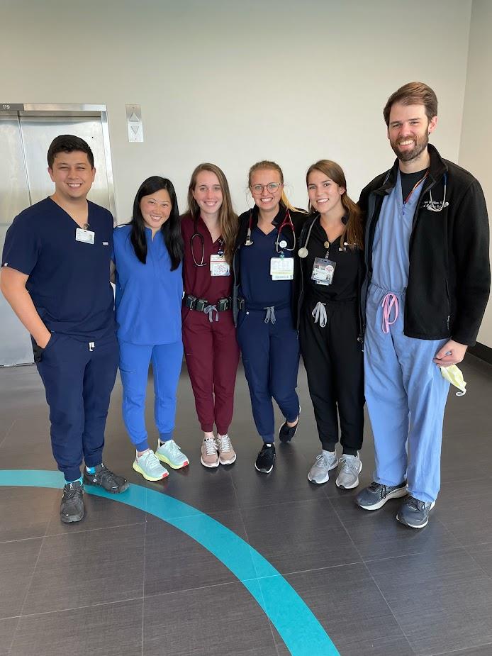 group picture of six pediatric residents